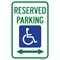 Signmission Reserved Parking With Handicapped Symbol And Arrow Aluminum, 12" x 18", A-1218-24776 A-1218-24776 - alternate 1